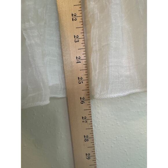 Simply Irresistible Women's White Crochet Cinched Waist Semi Sheer Top Size M - Picture 6 of 7